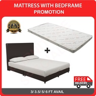 Furniture Specialist Bamboo Foam Mattress + Bed Frame Promotion (SINGLE 3 FT, SUPER SINGLE 3.5 FT AV