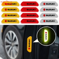 4Pcs Suzuki Car Reflective Sticker Car Door Stickers Safety Warning Mark Anti Scratch Protection Sti