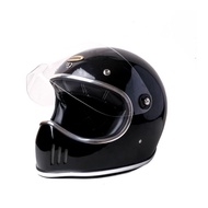 Cakil NOLAN N19 Glossy Black custom Helmet by @crushercustoms Classic Vintage Full Face Retro Helmet