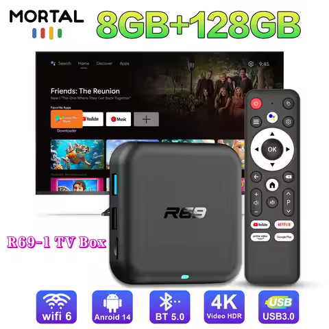 2026 New RK3518 Smart TV Box Android 14 Google Assistant BT5.0 Ram 8GB Rom128GB Wifi 6 Media Player 
