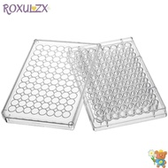 ROXULZX 1/5Pcs Tissue Culture Plate, 96 Well Plastic Experiment Instrument Tools, Durable Flat Botto