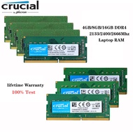 Crucial Notebook Ram DDR4 4GB 8GB 16GB 2133mhz 2400mhz 2666MHZ 3200MHZ SO-DIMM 1.2V Notebook Memory 