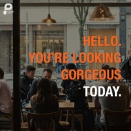 TXEN020 Hello You looking gorgeous Quotes Stickers Home Decor Shop Decoration