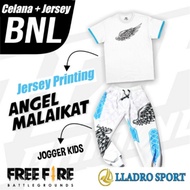 Celana Ff Gaming Free Fire BNL malaikat kaos Jersey gaming bnl malaikat anak dan dewasa