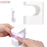 USNOW Mini UV Light, Quick Dry Single Finger Portable Nail Lamp, U-Shape Efficient Curing 45s/60s Ti
