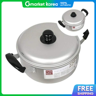 22cm Aluminum Two-Handled Camping Pot with Measurement Markings