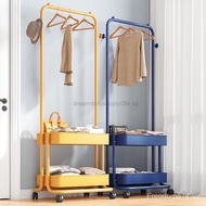 【In stock】Clothes Hanger, Floor to Ceiling, Bedroom, Movable Storage Rack, Clothes and Hat Rack, Simple Indoor Clothes Drying Rack for Household Use D311 QHCC