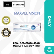 MAXVUE Airsoft™ 1 Day HD daily disposable 30PCS + 2PCS , pakai buang silicone hydrogel