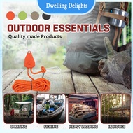 4M Camping Rope Pulley Adjuster Regulator Outdoor Adjustable Reflective Peg Pole Tent Tali