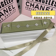 【Pawnable】 (Vca)Van Cleef 24-Year (Vca)Van Cleef18k Platinum Mother Pearl Shellfish Four-Leaf Clover