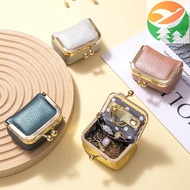 Go3 Authentic Hide Material Jp style Chic Diamond Ring Jewelry Storage Carryall, Micro Pattern Can S