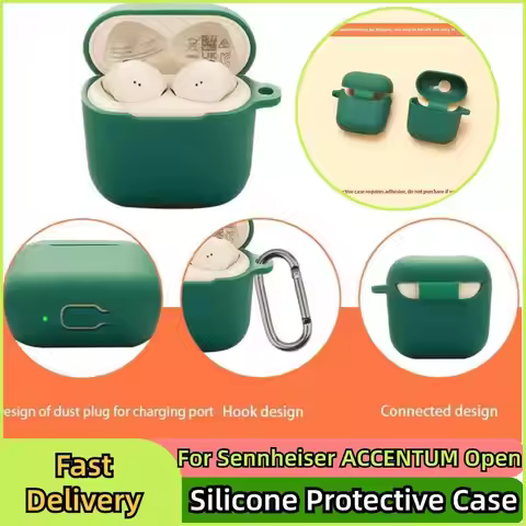 For Sennheiser ACCENTUM Open Soft Silicone Protective Case Anti-scratch EVA Headphones Carrying Case
