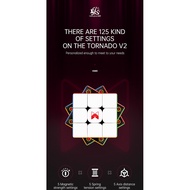 [HCM]Rubik 3x3 X-Man Tornado v2M Stickerless Rubic Có Nam Châm Flagship Cao Cấp