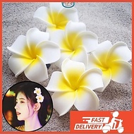 【B.two.】1Pc Plumeria Wedding Hawaiian Artificial Flower Hair Pin Hair Clip Accessories B2