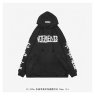 Vetements/Vetements Cute 21Fw Hand-Painted Letter Printed Hooded Sweatshirt