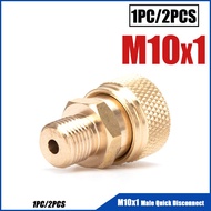 [Ready Stock &amp;COD] M10x1 Female Male Thread Quick Disconnect PCP Paintball Pneumatic Air Refilling Coupler Sockets 8mm Copper Fittings DIY Tools 2pcs/set pcp fittings coupler adaptor pcp quick coupler filling adaptor plug fittings