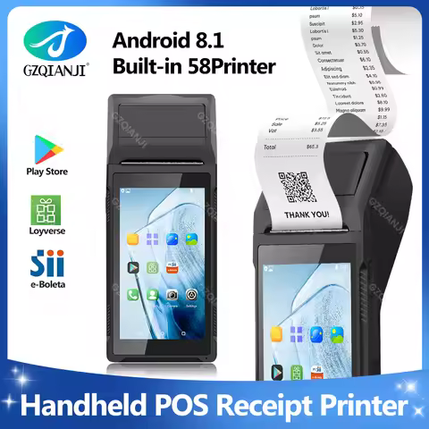 Black 5.45" Touch Screen PDA Device Supports 3G WiFi BT4.0 USB Bluetooth Handheld Loyverse POS Machi