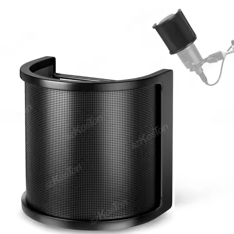 Metal Mesh Pop Filter Condenser Microphone Windscreen Recording Studio Microphone Shield Compatible