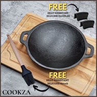Cookza Handmade Pure Cast Iron Appam Pan Non Stick, Apam Balik Pan, Appam Chatti, Appam Wok, Appam K