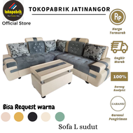 Sofa Sudut L - Kursi Ruangtamu / Sofa Sudut Modern (Bebas Pilih Warna) harga termurah