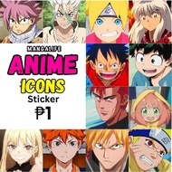 MangaLife Anime Icons Sticker Random Anime Character Decoration Design 2v2 inch ₱1