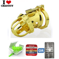 Local gold version of the male chastity belt device chastity JJ lock 24K gold-plated A198