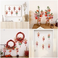 2026 Cartoon God of Wealth Fridge Sticker Creative Swing Hat Design Wall Ornaments New Year Home Dec