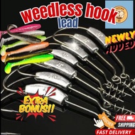 【Lead】weedless hook/ soft plastic hook/ mata kail soft plastic casting haruan siakap toman