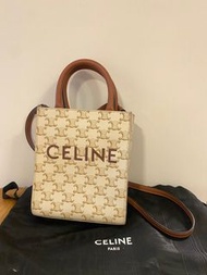 CELINE TRIOMPHE帆布迷你型直式CABAS手袋