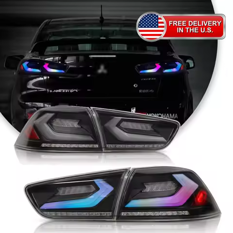 TYPY Car Light For Mitsubishi Lancer EVO X RGB Taillight 2008-2018 LED Projetor Tail Lamp Daytime Ru