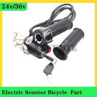High-quality  24V36v Gas Handle Twist Throttle with Battery Indicator&Latching Switch&Lock/Key Elect