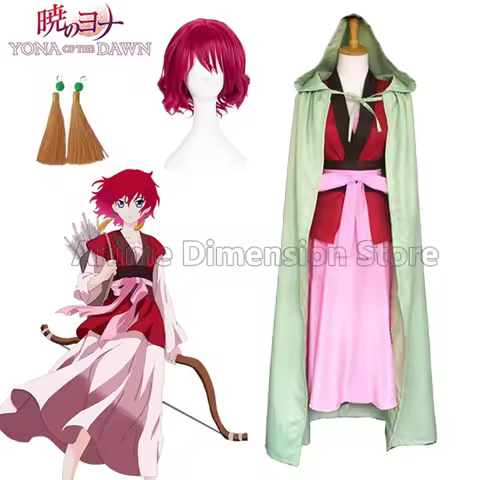 Princess Yona Cosplay Costumes Anime Akatsuki no Yona Role Play Dress Uniform And Wig For Women Girl