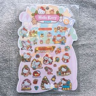 Sanrio Hello Kitty (Christmas) 金邊貼紙