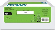 DYMO Authentic LW 1-Up File Folder Labels for LabelWriter Label Printers, White, 9/16" x 3-7/16", 6 