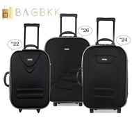 BAG BKK Luggage Cando กระเป๋าเดินทาง กระเป๋าล้อลากหน้าโฟมขนาด แบบซิปขยาย 2 ล้อด้านหลัง 22 นิ้ว 24 นิ้ว 26 นิ้ว รหัสล๊อค Code F2121 รุ่น Fulfill(Black)