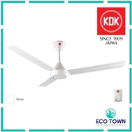 KDK Ceiling Fan 3 Blade Regulator Type K15VO K15V0-PBR White / Brown (150cm/60") KIPAS SILING K15V0 