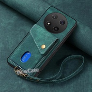 Honor X9C 5G Casing for Honor X9 C X 9C X9B X9A Honorx9b HonorX9C 5G Luxury Retro Leather Case Wrist