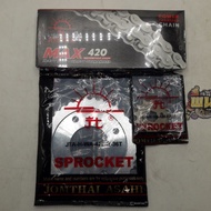 Chain + Sprocket Set (SUN) WAVE125/110i 420 13T-36T-104L