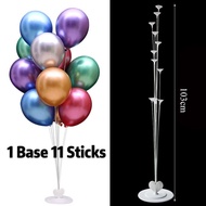 SG Local Stock | 1 Set 11 Sticks Balloon Stand Hold+er Balloon Column Including 1 Base + 11 Sticks