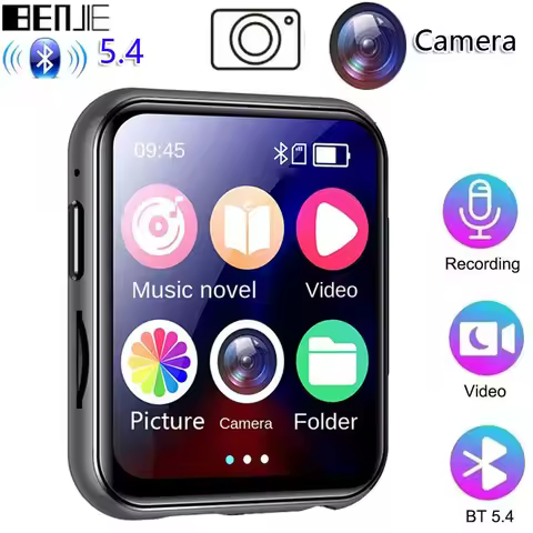 BENJIE R1 Bluetooth MP3 Player With Camera Speaker HiFi Music Player Walkman Support Video FM Radio 