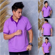 COD Kaos Polo Shirt Pria Ungu Muda Kerah Ungu Tua / Kaos Pria Lengan Pendek / Kaos Polos