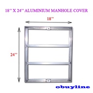 18" X 24" ALUMINIUM MANHOLE COVER For Tiling Works Aluminium Type Manhole Cover