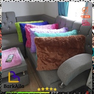 60x43cm premium glossy rasfur fur pillowcase sarung bantal