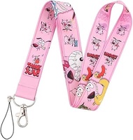 Pinstant Courage the Cowardly Dog Cartoon Animated TV Show 17.7" Neck Lanyard Keychain Holder ID Bad