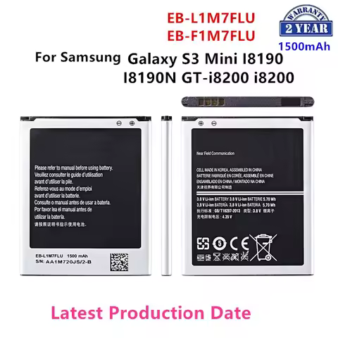 Brand New EB-L1M7FLU EB-F1M7FLU 1500mAh Battery For Samsung Galaxy S3 Mini GT-I8190 i8160 I8190N GT-