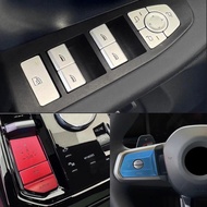 Car Steering Wheel Button Cover Stickers Trim For BMW 5 i5 Series G60 2024 2025 Interior Accessories