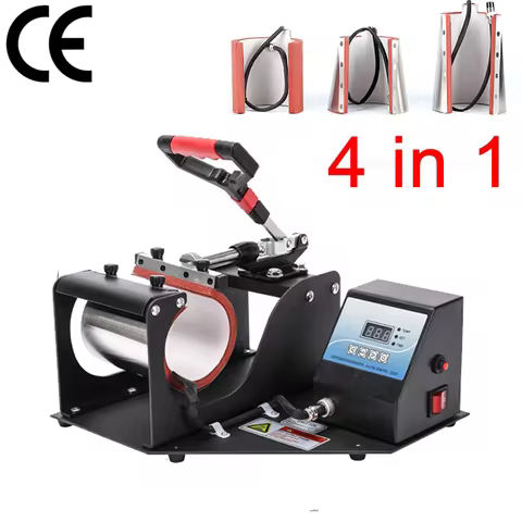 4 in 1 Mug Press Sublimation Machine Mugs for 6oz/9oz/11oz/12oz Cups Print
