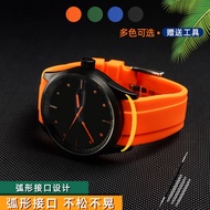 suitable for OMEGA Swatch Strap Mido Helmsman Seiko Water Ghost Swordfish Curved Mouth Silicone Watch Strap