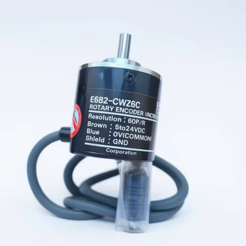 New Rotary Encoder E6B2-CWZ6C 60P/R Incremental 60PPR 5-24 VDC 3-PHASE NPN Output E6B2CWZ6C 60P/R