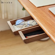 Devoko under-Desk Drawer, Hidden under-Desk Storage Box, Sliding Cosmetic Case, Hidden Table, Large 